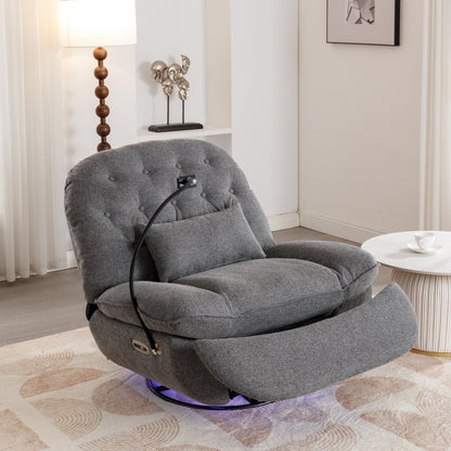 Roxie 270 Degree Swivel Power Recliner with Voice Control - Gray