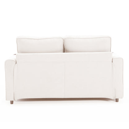 Neo Tufted Loveseat with Pull Out Sleeper - Beige