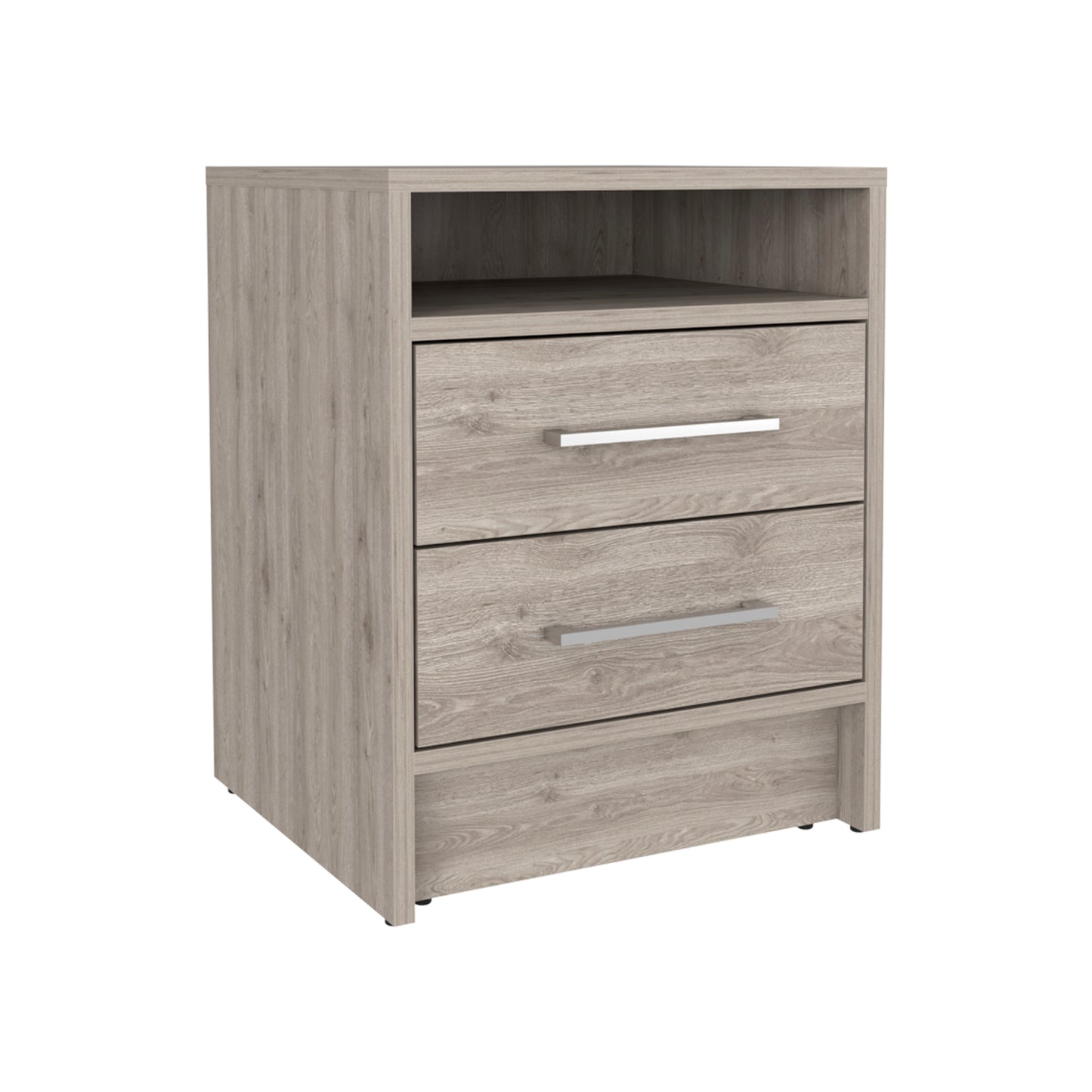 Eter Nightstand Two Drawers - Light Gray