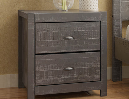 Yeti Solid wood Nightstand - Grey