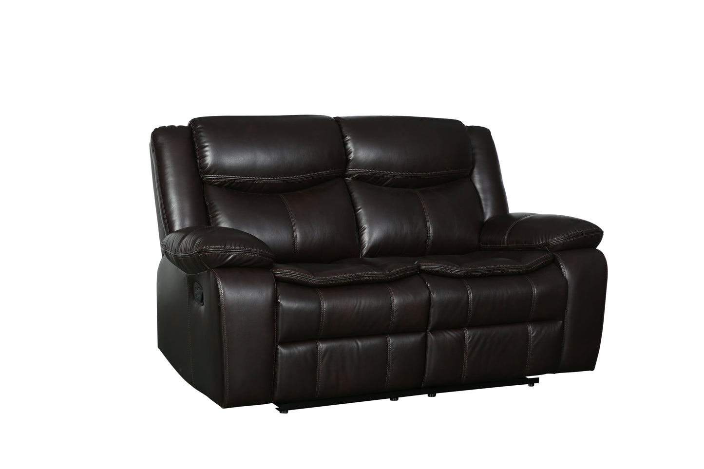 Noor Leather-Air Reclining Loveseat - Brown