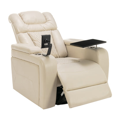 Comfort Max 270 Degree Swivel Power Recliner - White