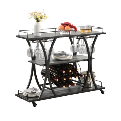 Sync Industrial Bar Cart  - Black & Gray