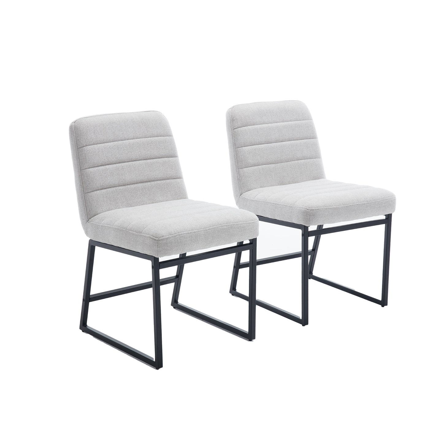 Bibi Dining Chairs with Metal Legs (Set of 2) - Beige