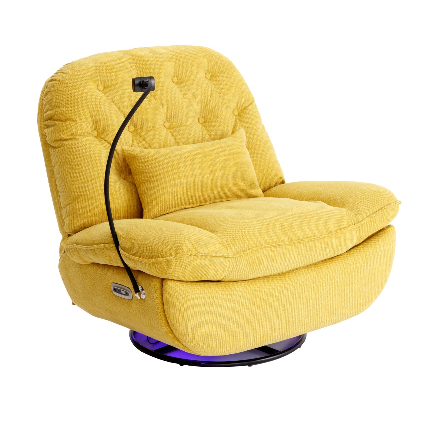 Roxie 270 Degree Swivel Power Recliner with Voice Control - Yellow