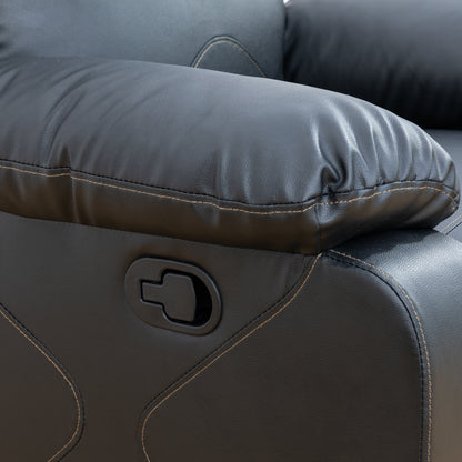 Watson Air Leather Reclining - Black