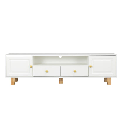 Buckingham TV stand Entertainment Center - White