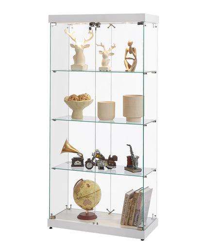 Stargazer 4 Shelves Glass Display Cabinet - White