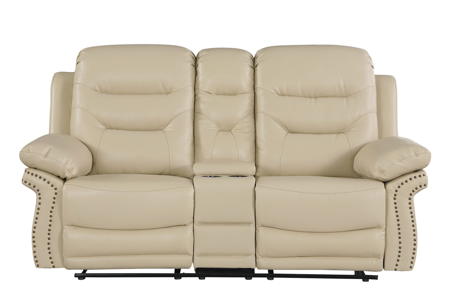 Rowan Reclining Console Loveseat - Beige