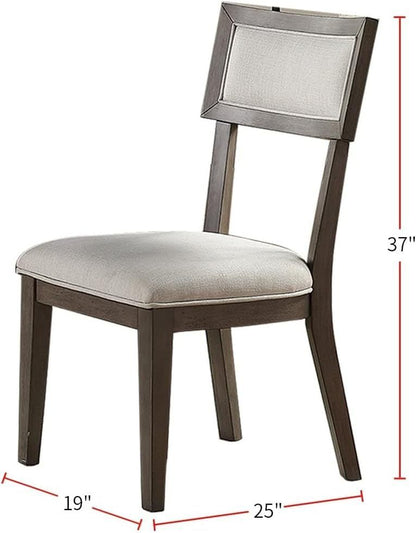 Jermaine Solid Wood & Veneer Dining Chairs (Set of 2) - Gray