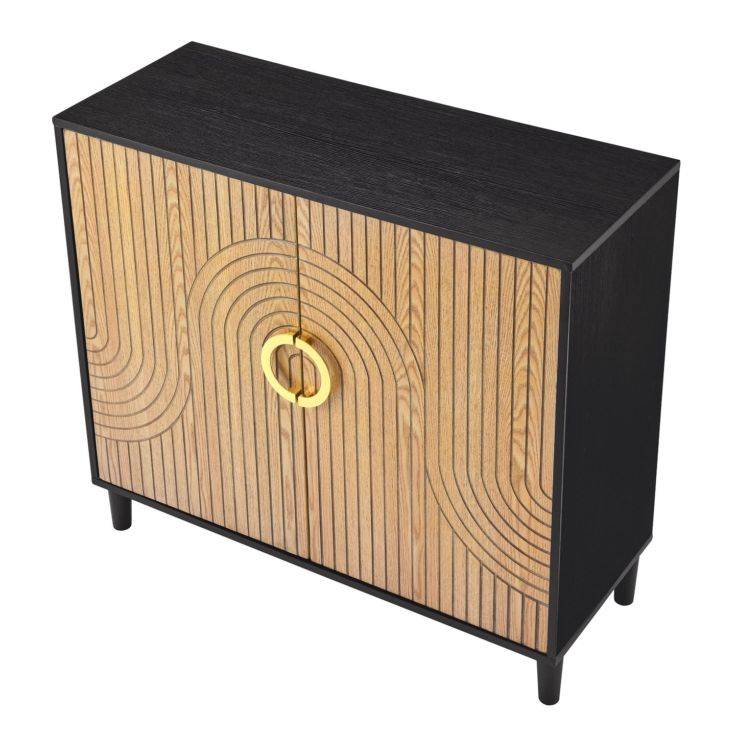 Vincent Storage Cabinet - Wood/Black