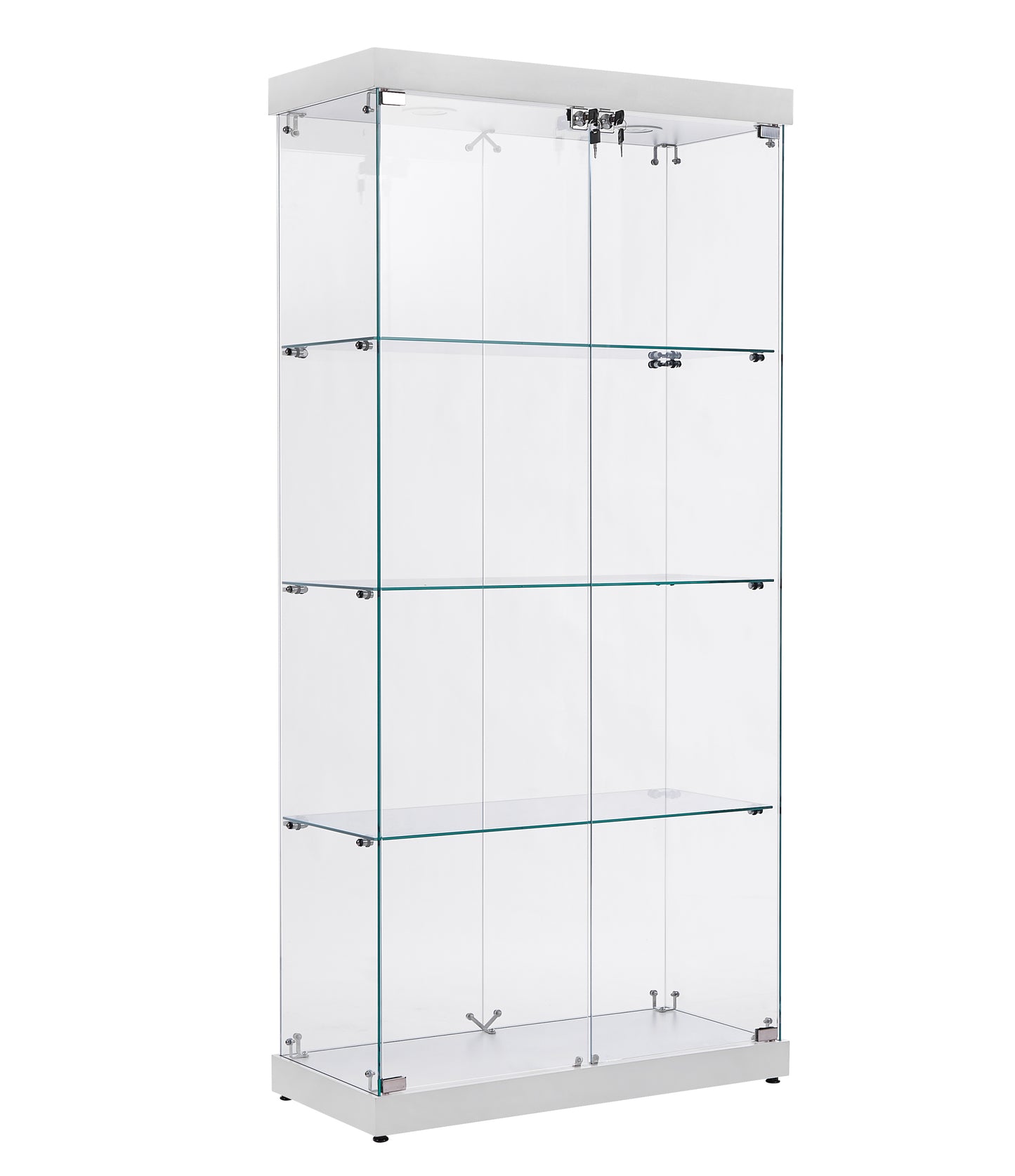 Stargazer 4 Shelves Glass Display Cabinet - White