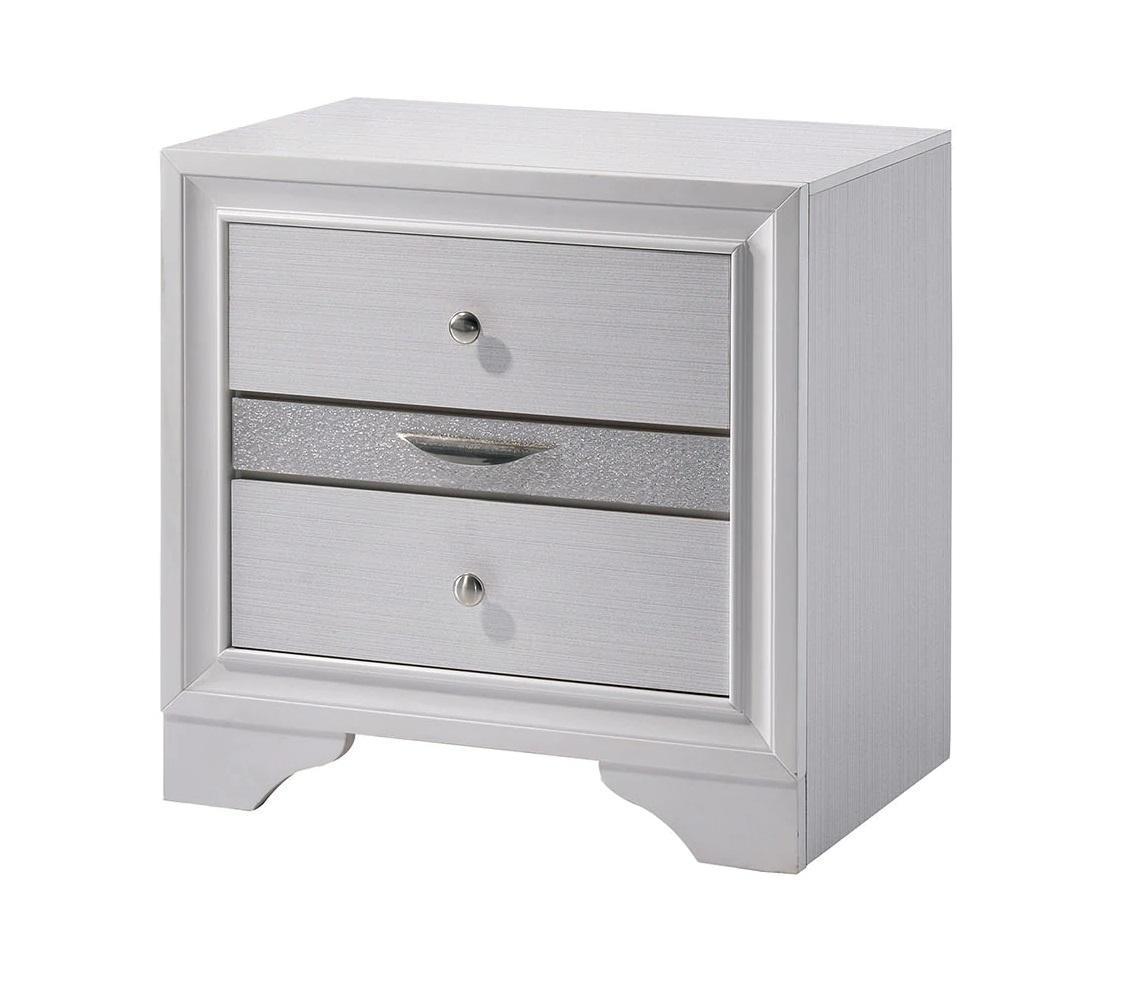 Elis Contemporary Nightstand - White