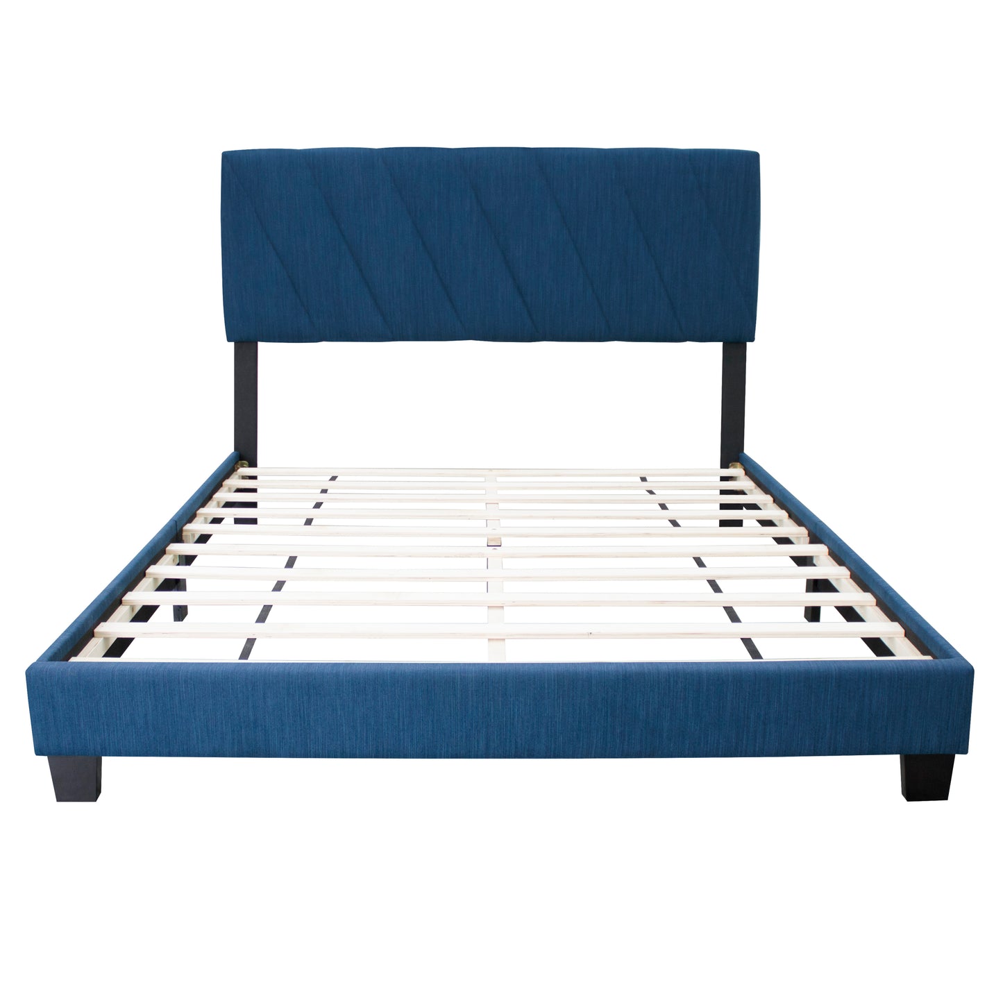 Merson Queen Size Platform Bed with Adjustable Height - Blue