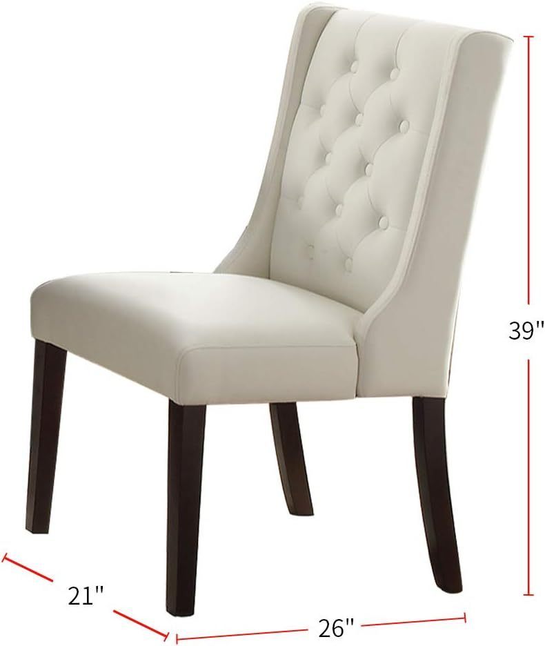 Berry Tufted Dining Chairs (Set of 2) - White