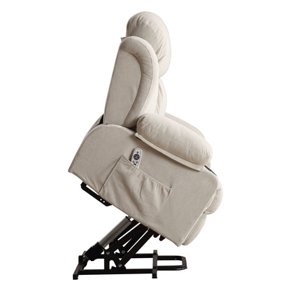 Vanbow II Power Lift Recliner Chair with Heat and Massage with USB - Beige