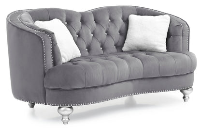 Nana Traditional Loveseat - Gray