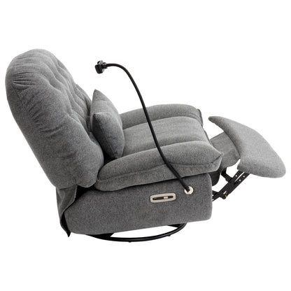 Roxie 270 Degree Swivel Power Recliner with Voice Control - Gray