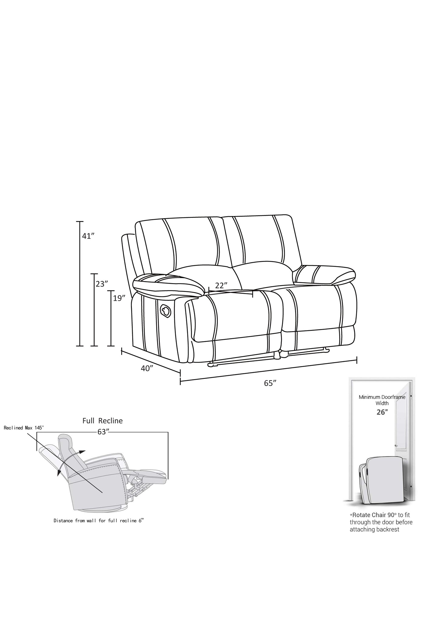 Kerr Leather-Air Recliining  Loveseat - Brown