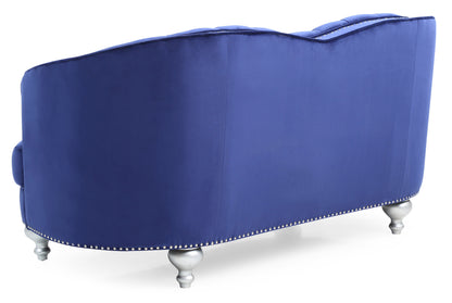 Nana Traditional Loveseat - Blue