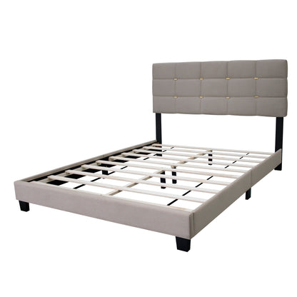 Javie Queen Size Platform Bed - Beige