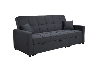 Tena Upholstered Sofa Bed W/Pull Out Bed  - Dark Gray