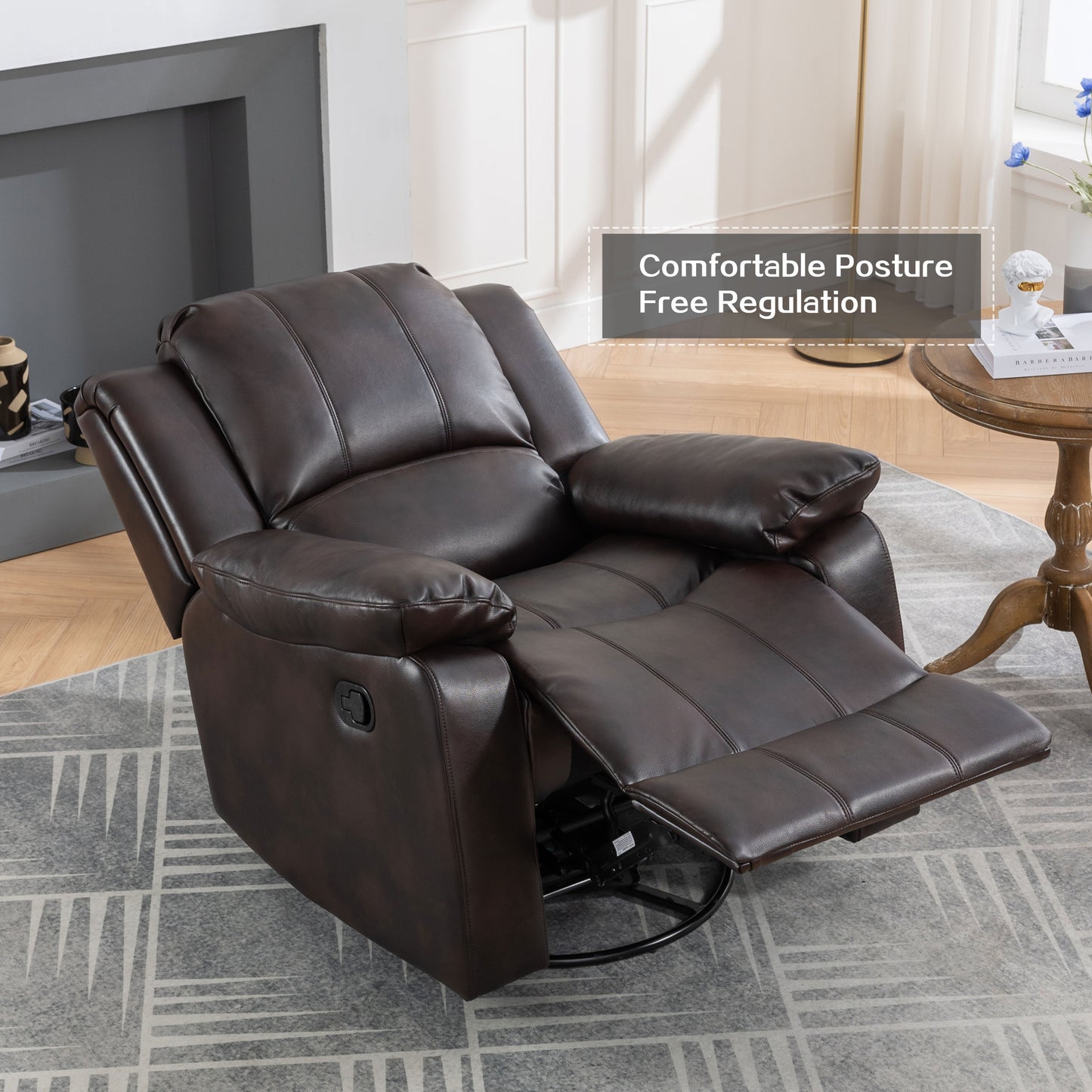 Lawson Swivel and Glider Recliner Chair - Brown