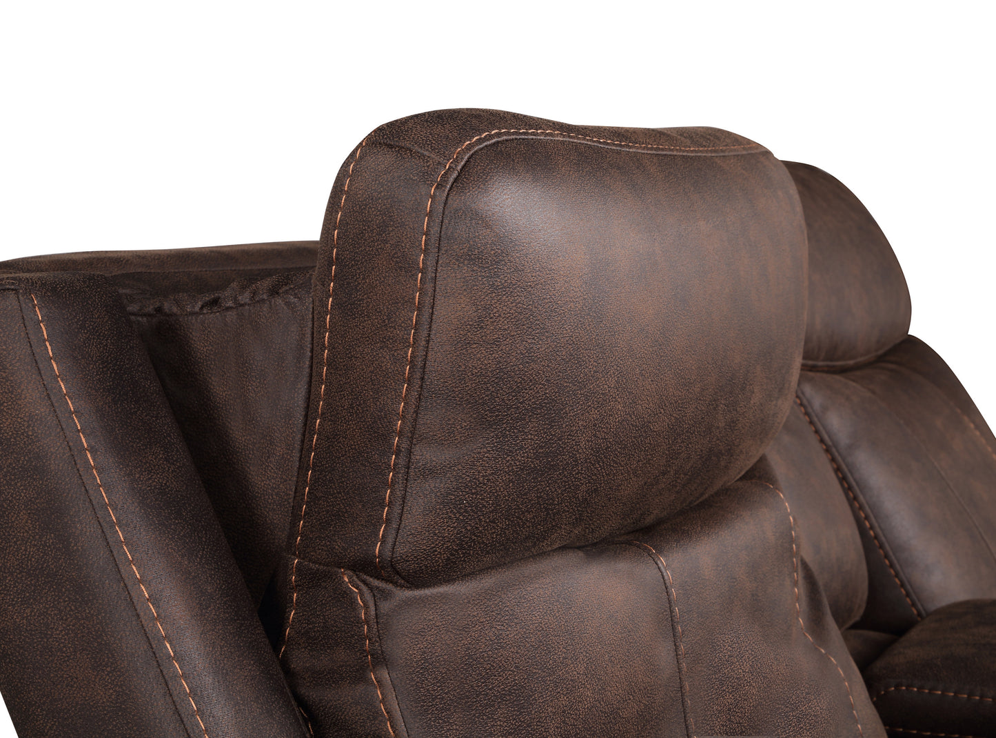 Slater Tailored Power Console Loveseat - Brown