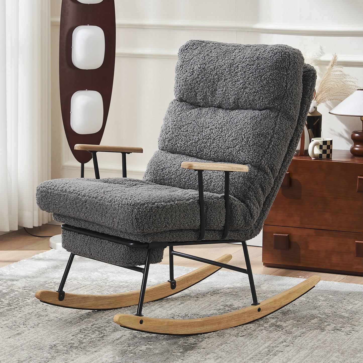 Cordova Gliding Rocking Chair - Dark Gray