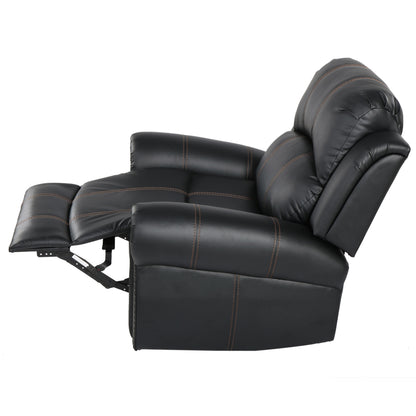 Ventura PU Glider Recliner Chair - Black