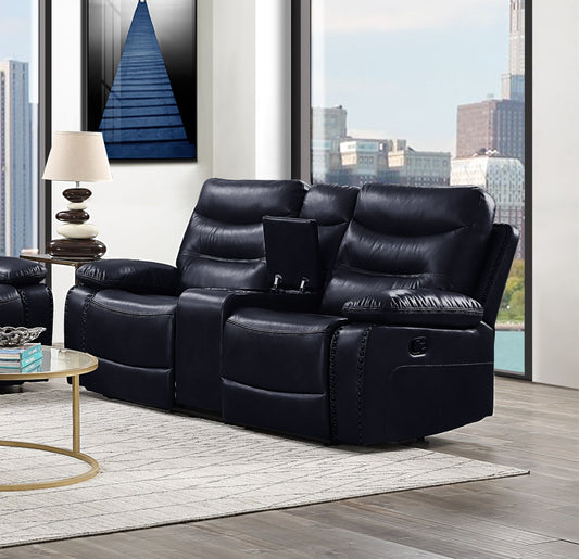 Aashi Loveseat w/Console - Navy