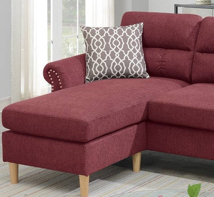 Esme Reversible Sectional Sofa Set  - Red