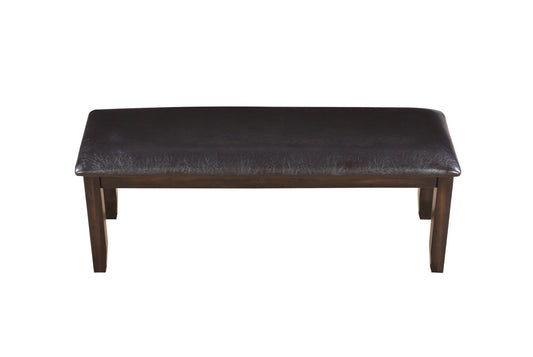 Ally Upholstered Bench - Dark Brown