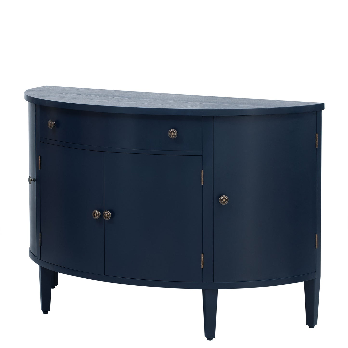 Hobs Curved Design Storage Cabinet - Navy Blue