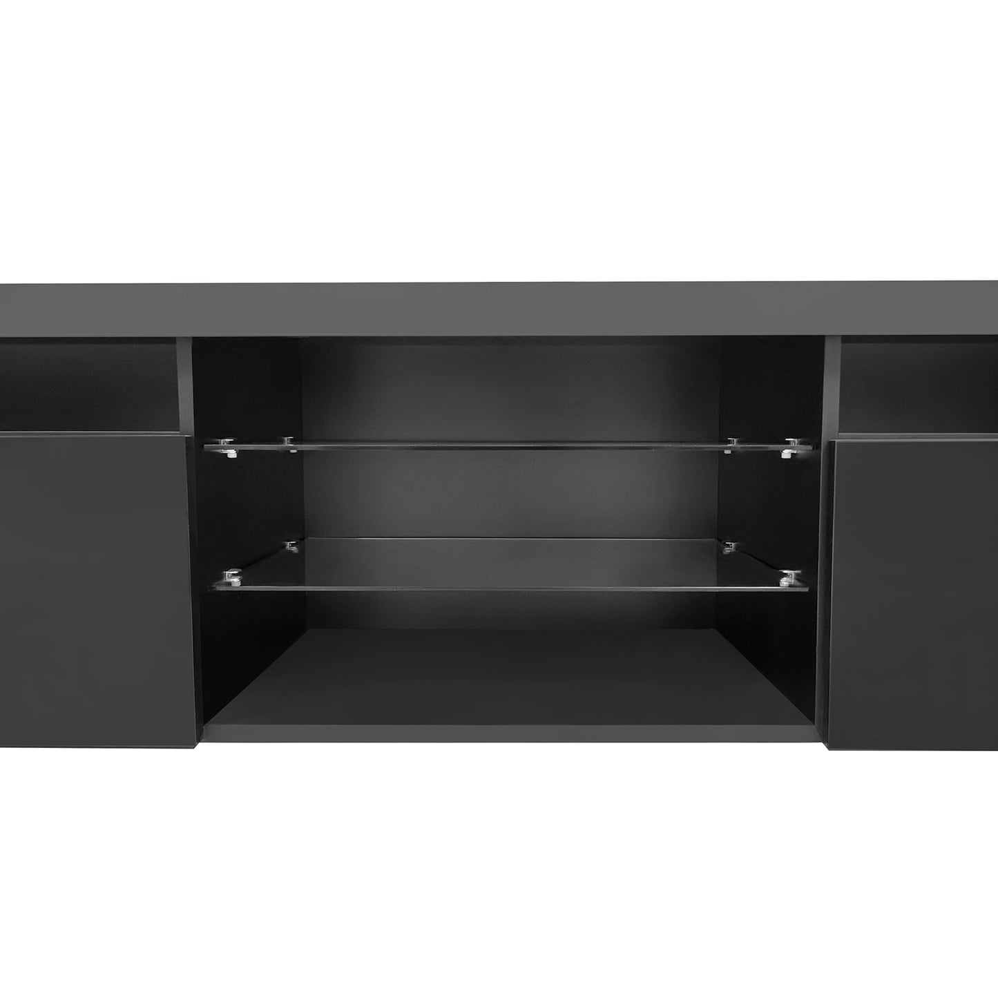 Ritz TV Stand with LED Color Changing Lights - Black