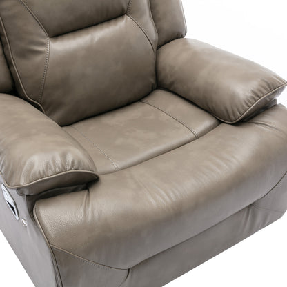 Meyer 360° Swivel and Rocking Manual Recliner Chair with a LED - Gray