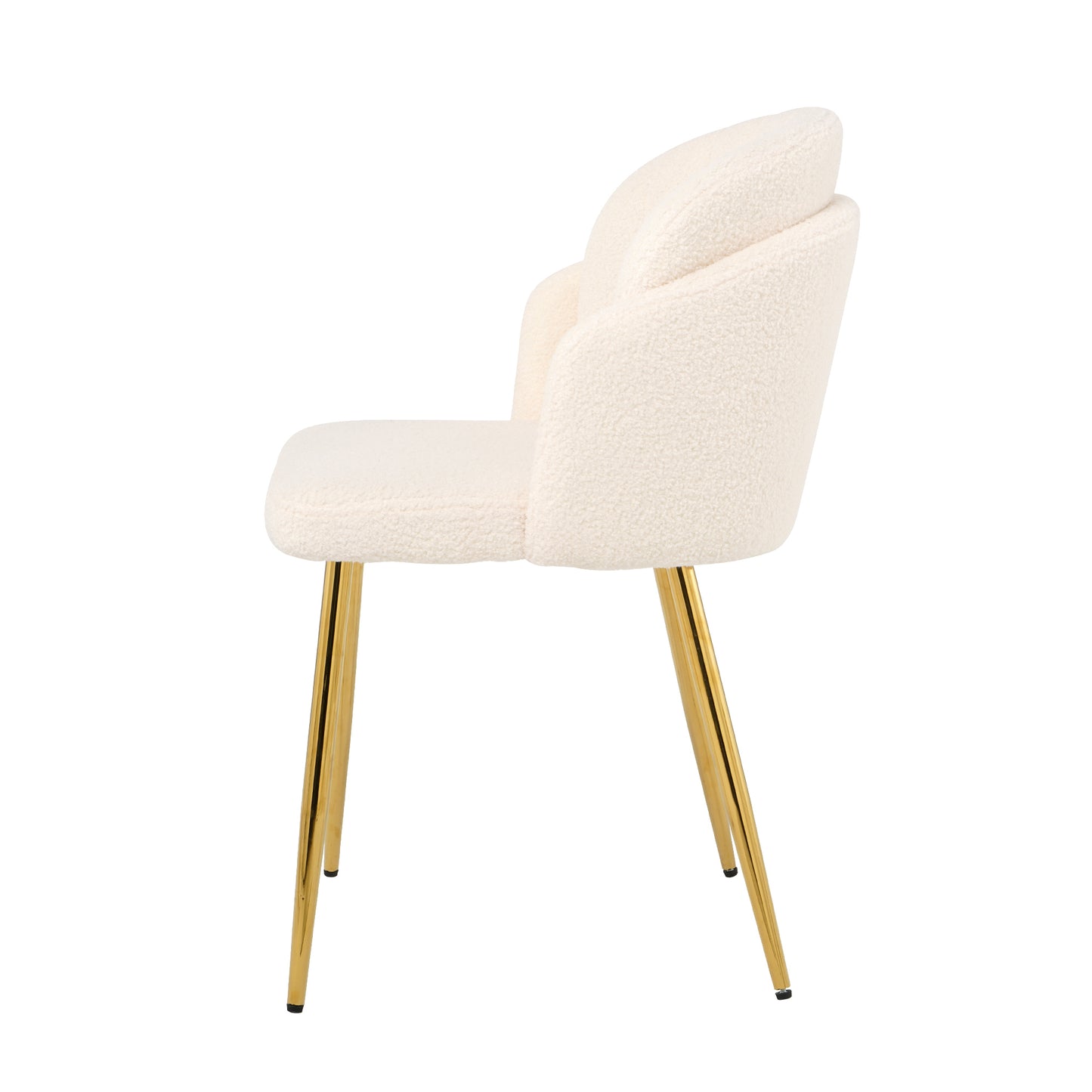 Zulma Fabric Dining Chairs with Gold Leg (Set of 2) - Beige