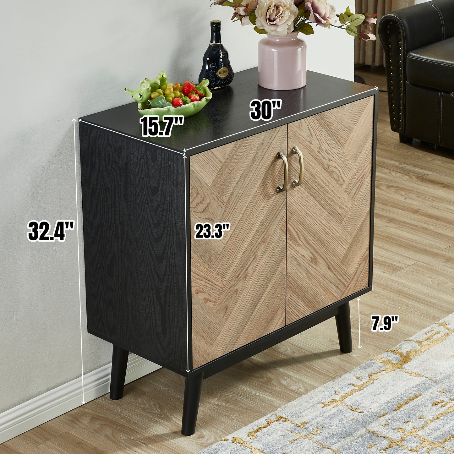 Pearl Sideboard Cabinet with Adjustable Height Shelves