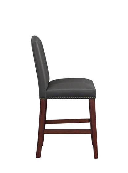 Claremont Faux Leather Counter Stool - Gray