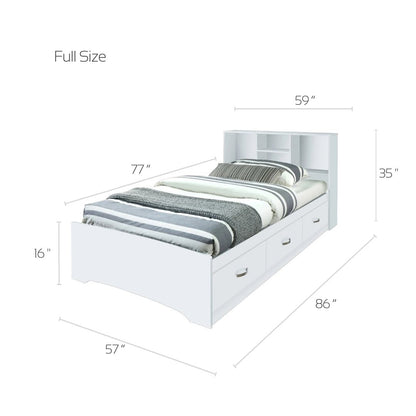 Go Green Woods Full Size Platform Captain Bed