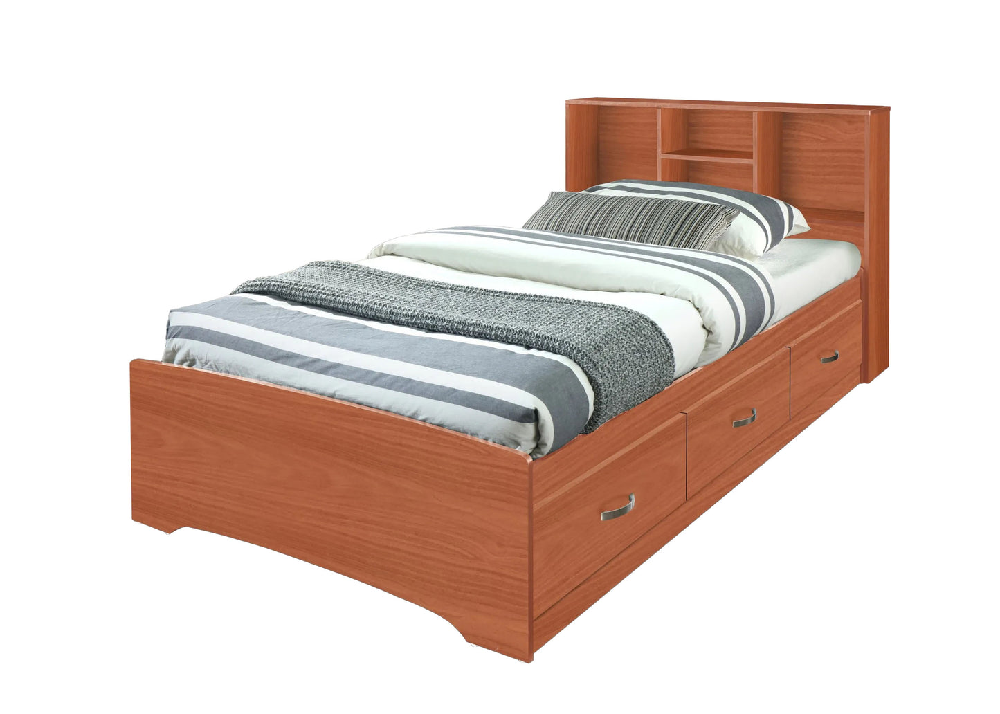 Go Green Woods Full Size Platform Captain Bed