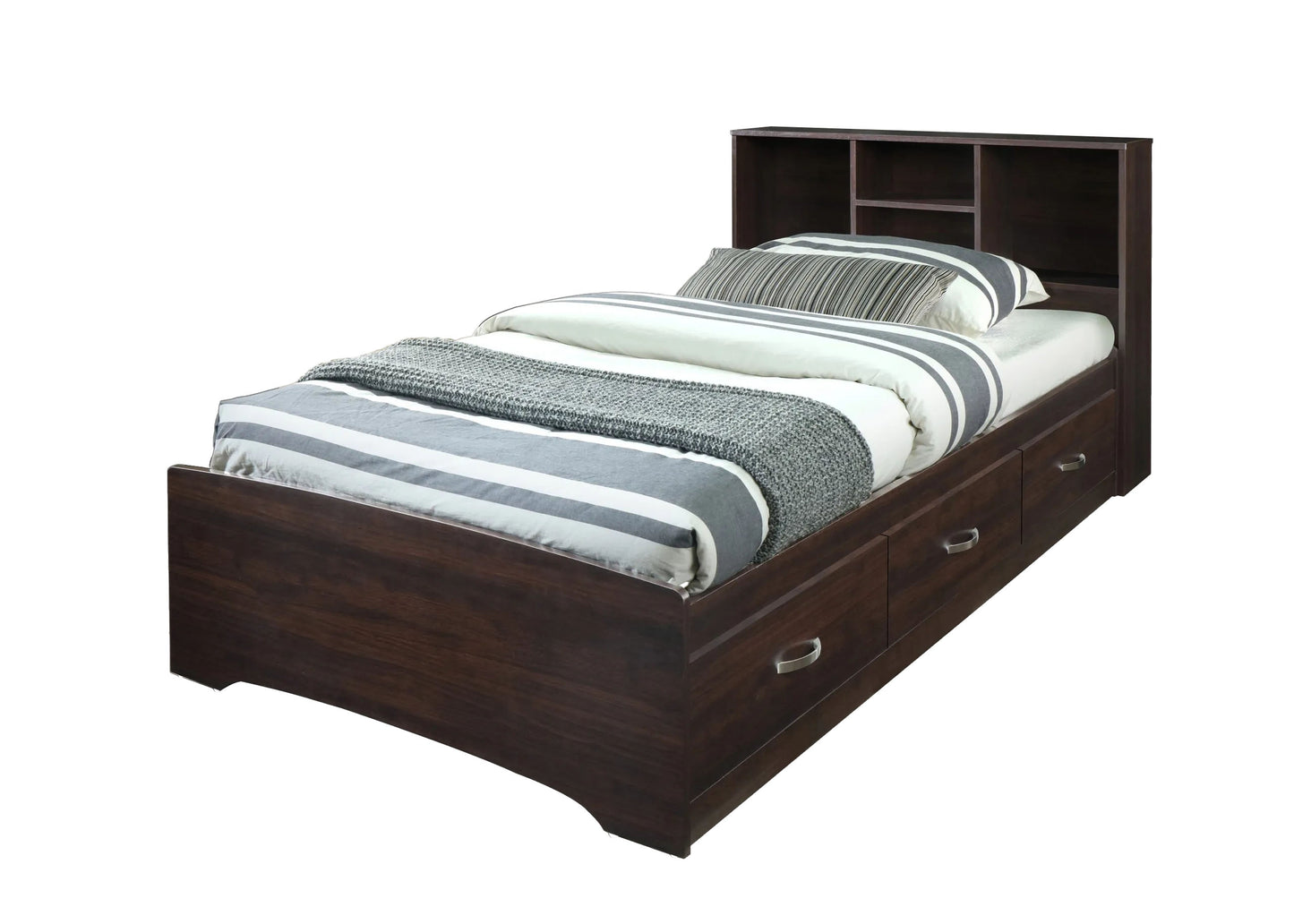 Go Green Woods Full Size Platform Captain Bed