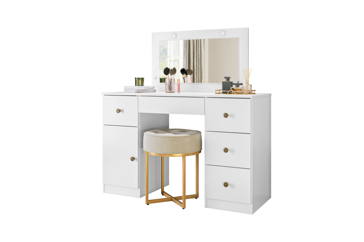 Dressing Table Sonhos White + Mirror