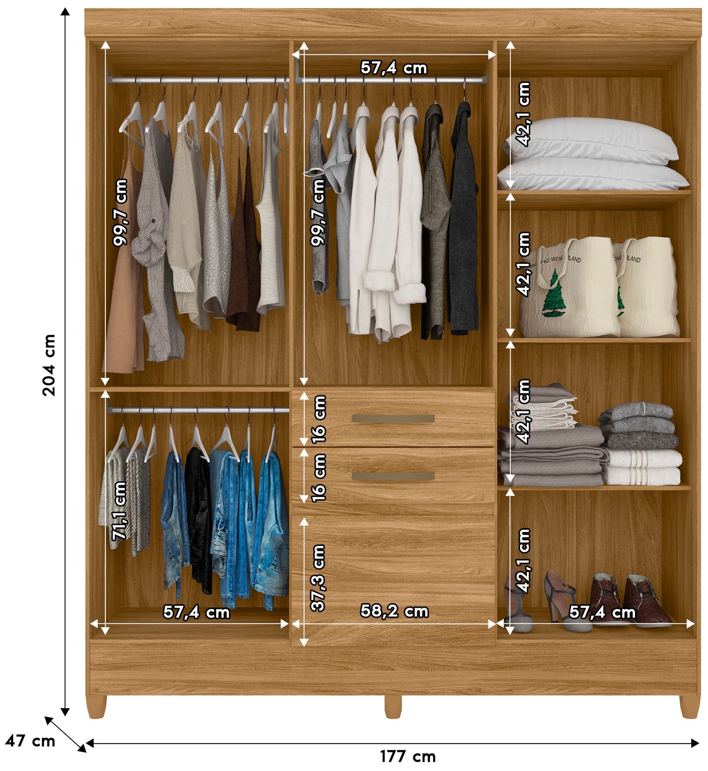 Wardrobe  Avai -  Brown