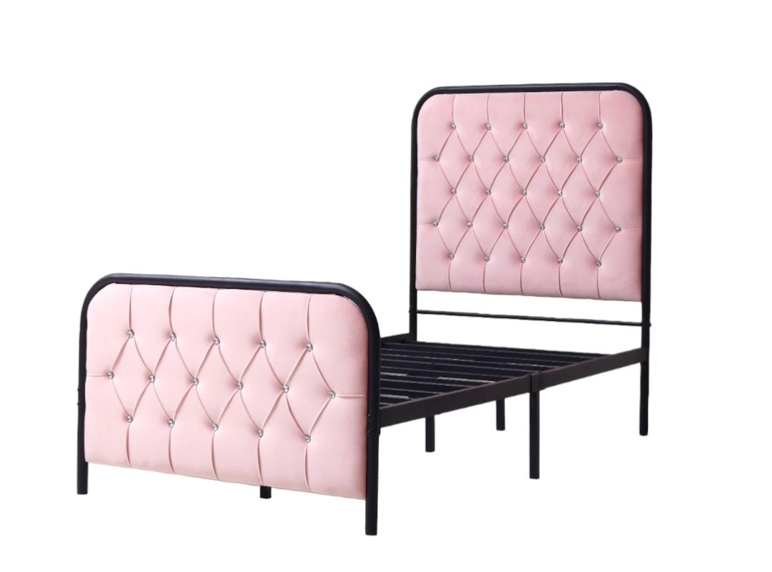 Go Green Woods Sona Twin Metal Platform Bed - Pink