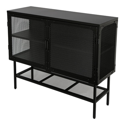 Laso Industrial Double Door Cabinet - Black