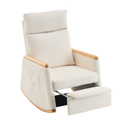 Sion II Accent Rocking Chair with Footrest - Beige