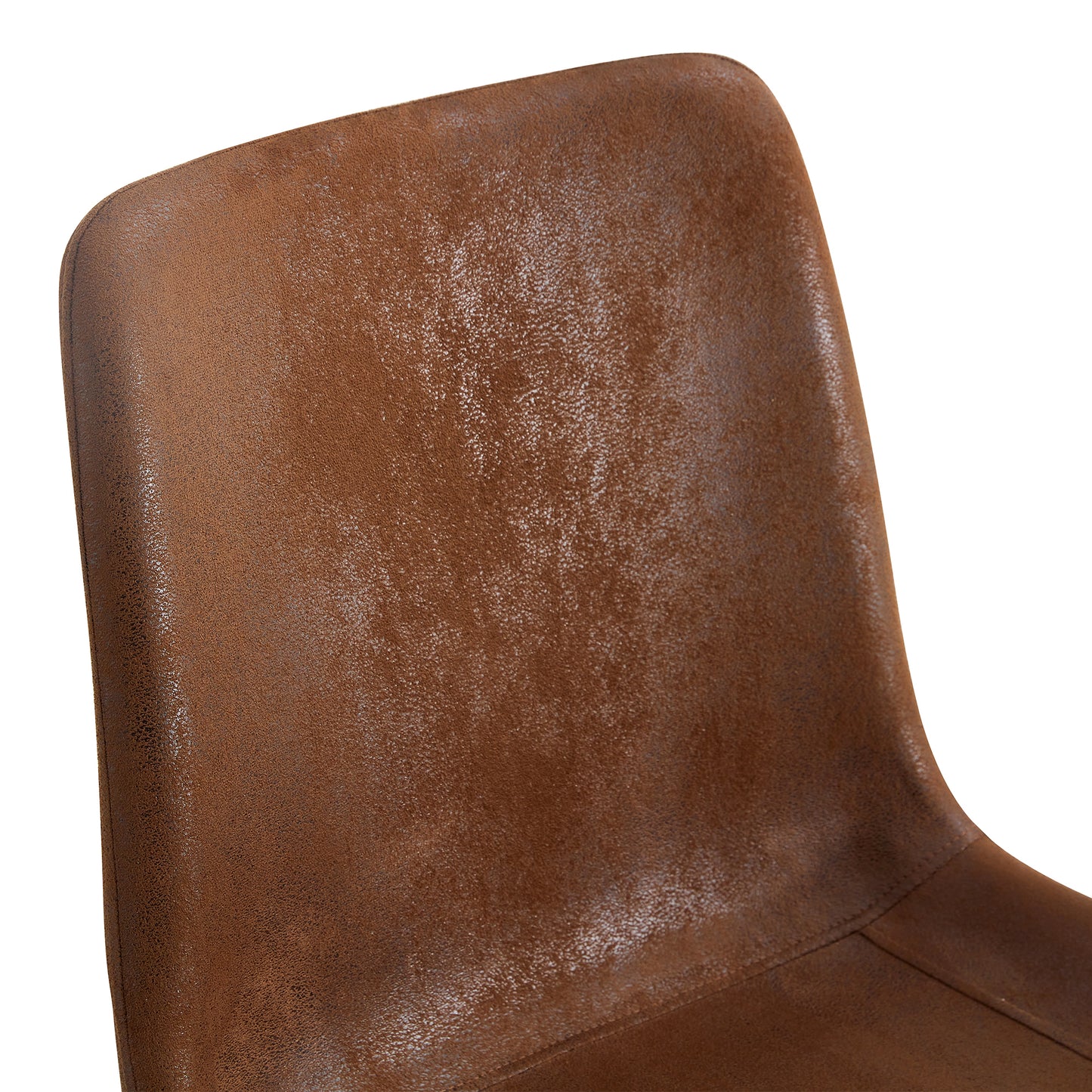 Pax Dining Suede Chairs with Black Metal Leg (Set of 4) - Brown