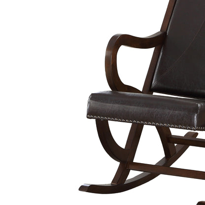 Lozano Rocking Chair with Nail-head Trim - Espresso