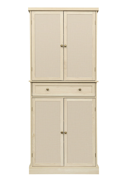 Robu 4 Door Cabinet with 1 Drawer - Natural